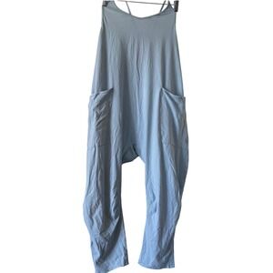 Free People FP Movement Hot Shot Harem Jumpsuit Light Blue Womens S